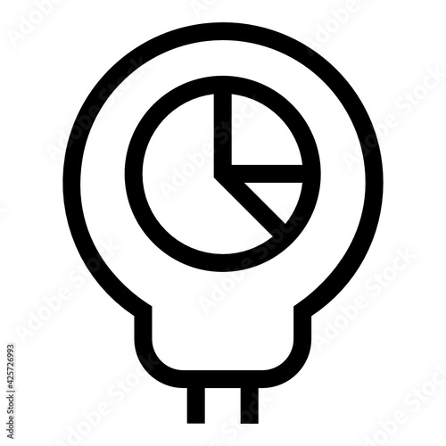 
A very well designed linear icon of infographics idea 

