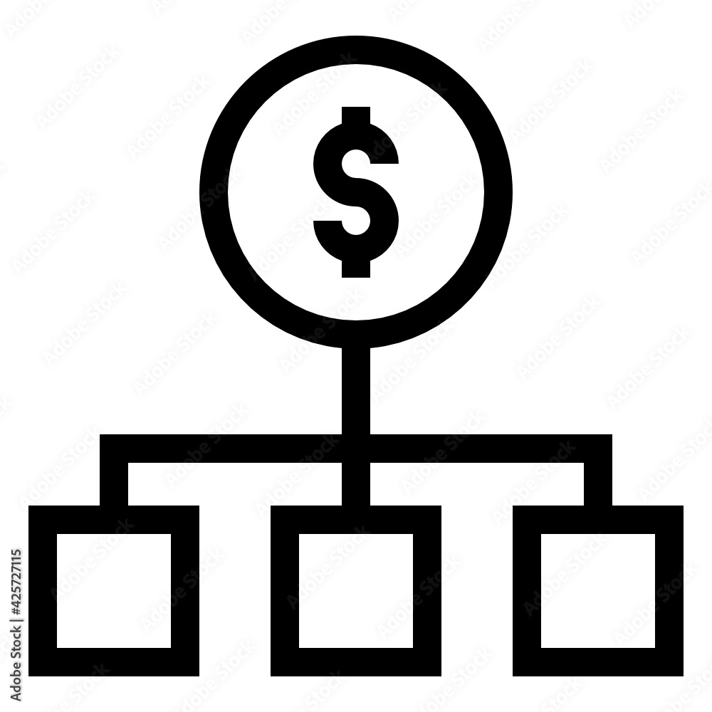 A very well designed linear icon of financial hierarchy
A very well designed linear icon of financial hierarchy