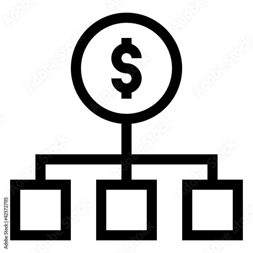 
A very well designed linear icon of financial hierarchy 

