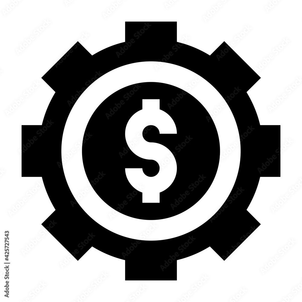 A very well designed linear icon of financial management
A very well designed linear icon of financial management