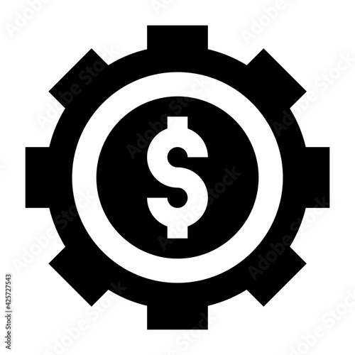 
A very well designed linear icon of financial management 

