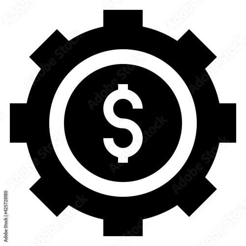 
A very well designed linear icon of financial management 


