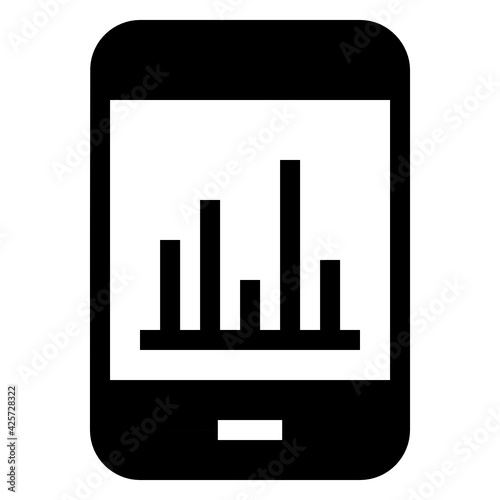 
Grab this premium quality linear icon of mobile analytics 


