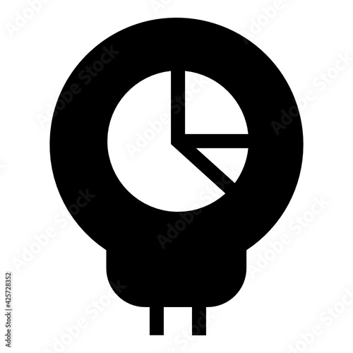 
A very well designed linear icon of infographics idea 

