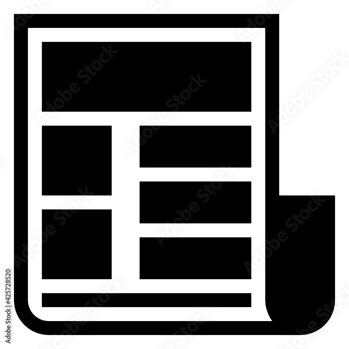 
A very well designed linear icon of business document 

