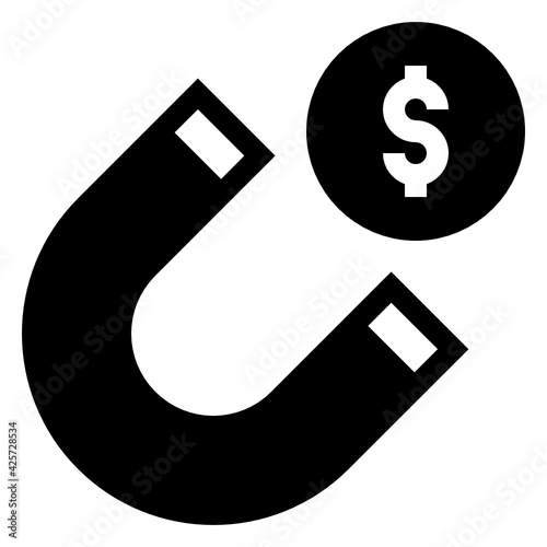 
A very well designed linear icon of financial Attraction 

