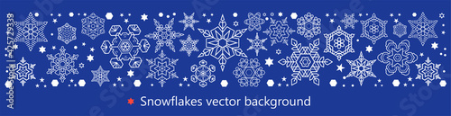 snowflakes vector background with isolated elements 