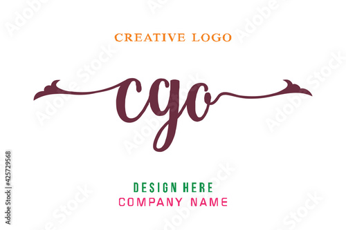CGO lettering logo is simple, easy to understand and authoritative