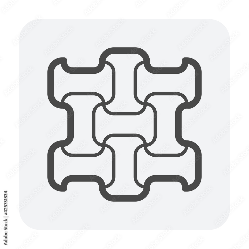 Concrete paver block pavement floor or brick vector icon. For landscape, outdoor, garden by paving on ground to create I dumble pattern. That sidewalk, road, patio, path, street or walkway. Concrete paver block pavement floor or brick vector icon. For landscape, outdoor, garden by paving on ground to create I dumble pattern. That sidewalk, road, patio, path, street or walkway.