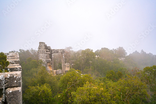 Scenic view of Termessos, which  was a Pisidian city built at an altitude of more than 1000 metres at the south-west side of the mountain Solymos (Güllük Dağı) in the Taurus Mountains, Antalya Turkey photo