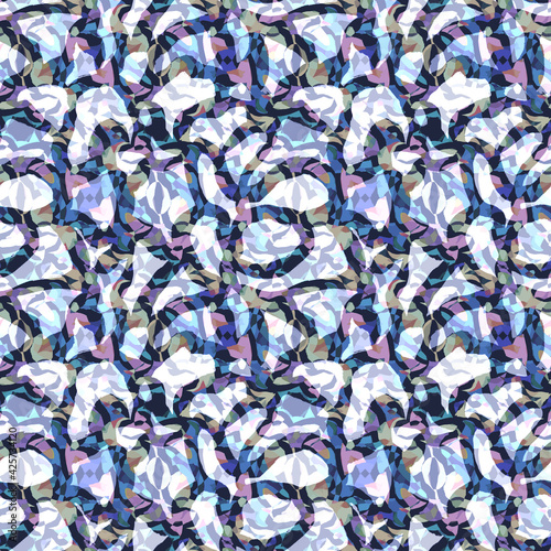 Seamless geometric pop art pattern. Bright colorful fragments, spots, stripes. Beautiful unusual design for sports and youth clothing, fabrics, packaging, T-shirts, home decor, baby products for boys