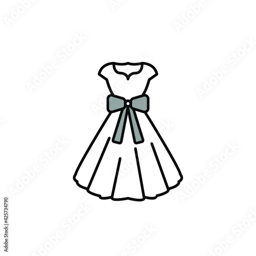 Illustration Vector graphic of dresses icon