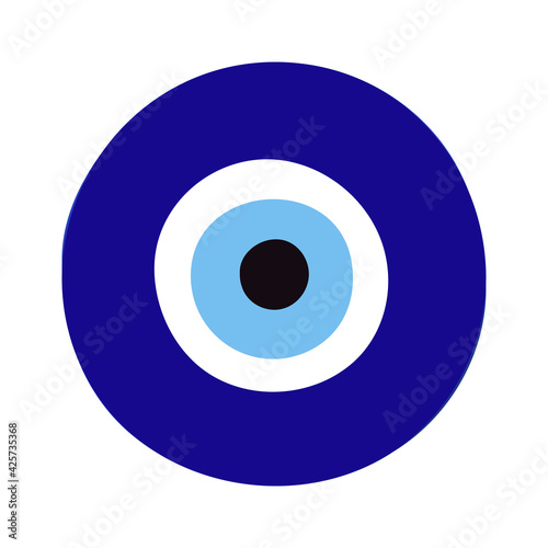 Glass islamic, greek amulet. Evil eye protection sign.