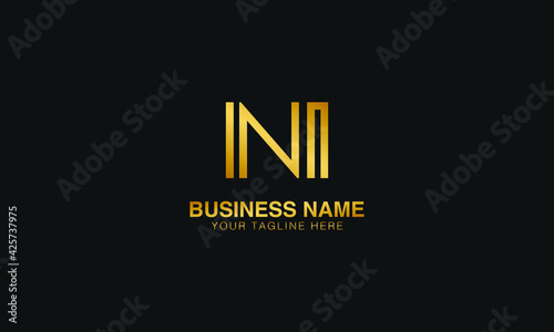 NI N I initial logo | initial based abstract modern minimal creative logo, vector template image. luxury logotype logo, real estate homie logo. typography logo. initials logo.