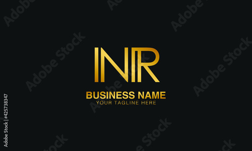 NR N R initial logo | initial based abstract modern minimal creative logo, vector template image. luxury logotype logo, real estate homie logo. typography logo. initials logo.