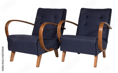 Pair Vintage Armchairs photo