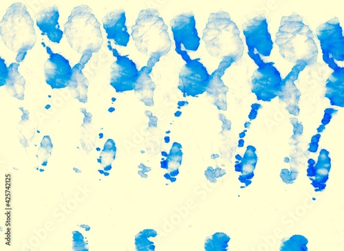 Blue Ikat Pattern. White Art Artistic Tribal