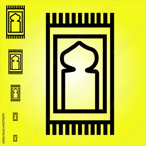 Islam prayer mat several scale