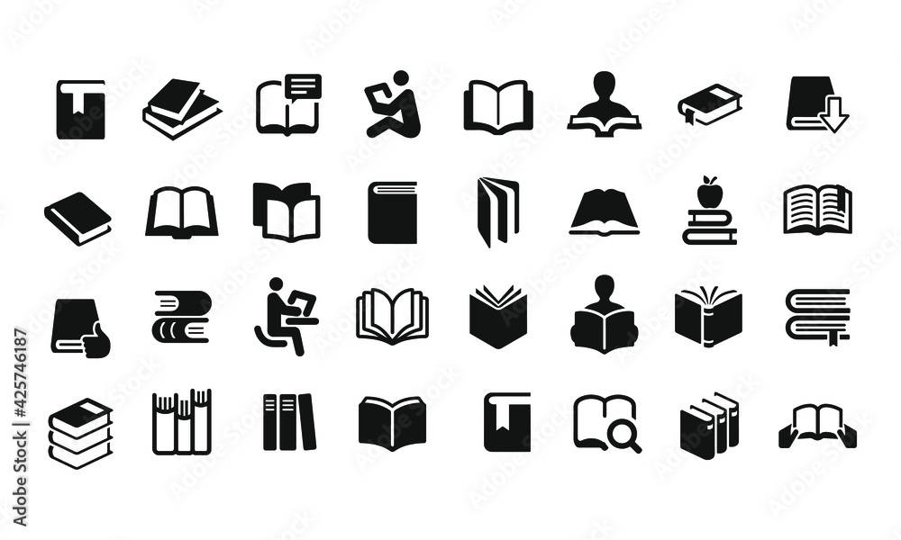 Book Reader Editable Stroke Icons