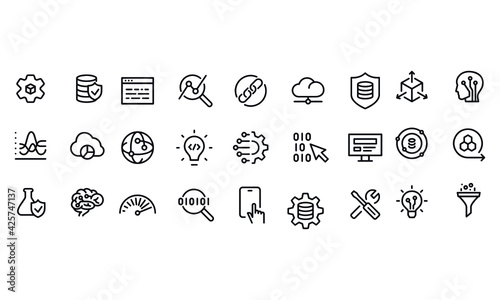  Software and Technology Icons vector design 