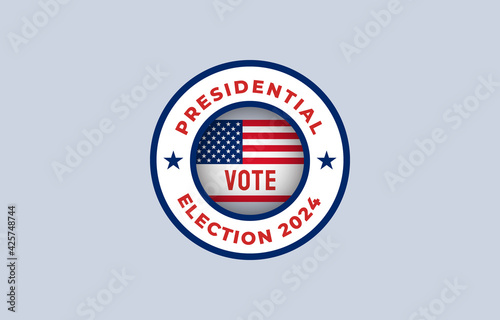 2024 United States of America presidential election vote banner.