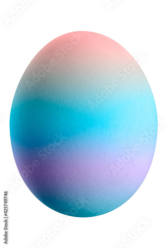 Large picture of an easter egg with rainbow colors.