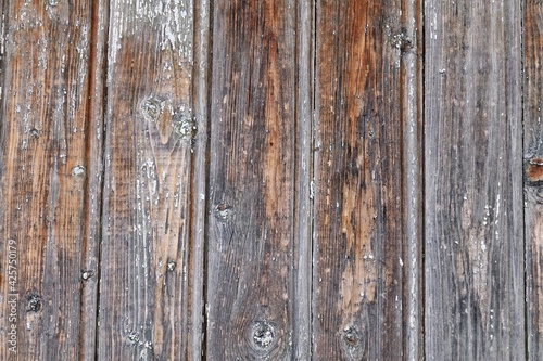 Wall of an old wooden house, background © botevvs