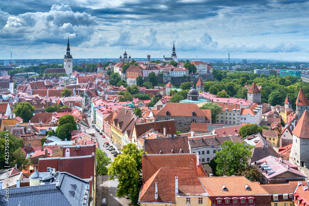 Tallinn capital of Estonia view from above