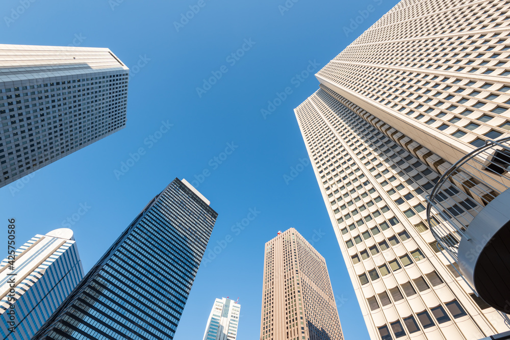 Modern Office Building in Shinjuku City, Tokyo,Japan. Modern Office Building in Shinjuku City, Tokyo,Japan.