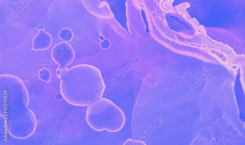 Abstract Ink Template. Blue Futuristic Modern