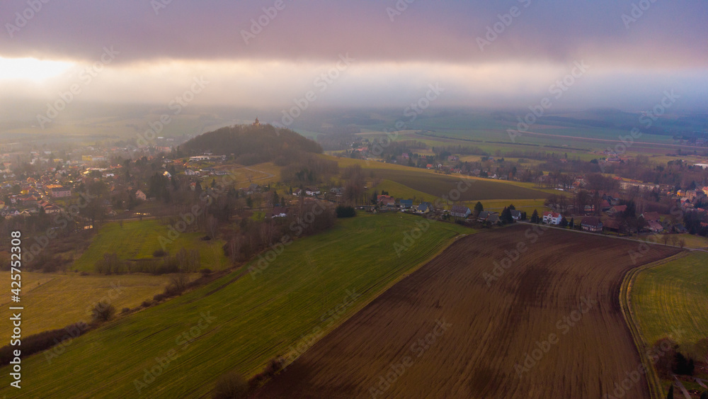 Fototapeta premium The Burgsberg, the home mountain of Varnsdorf