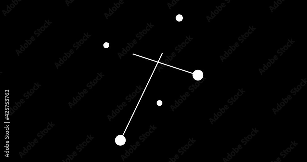 Crux constellation. Stars in the night sky. Constellation in line art style in black and white. Cluster of stars and galaxies. Horizontal composition, 4k video quality Crux constellation. Stars in the night sky. Constellation in line art style in black and white. Cluster of stars and galaxies. Horizontal composition, 4k video quality