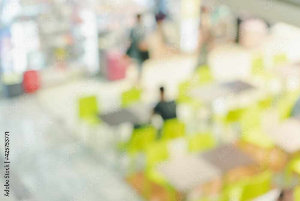 Obraz premium Abstract defocused or blurred background of the shopping mall with nice department store interior. which including of people and shop store. 