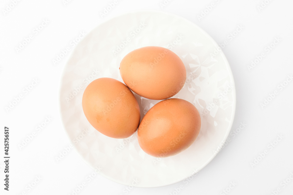 Yellow egg on white background Yellow egg on white background