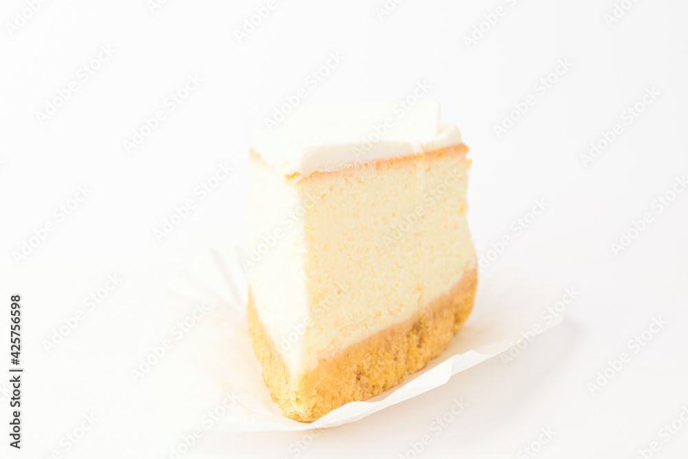 Cheesecake on a white background Cheesecake on a white background