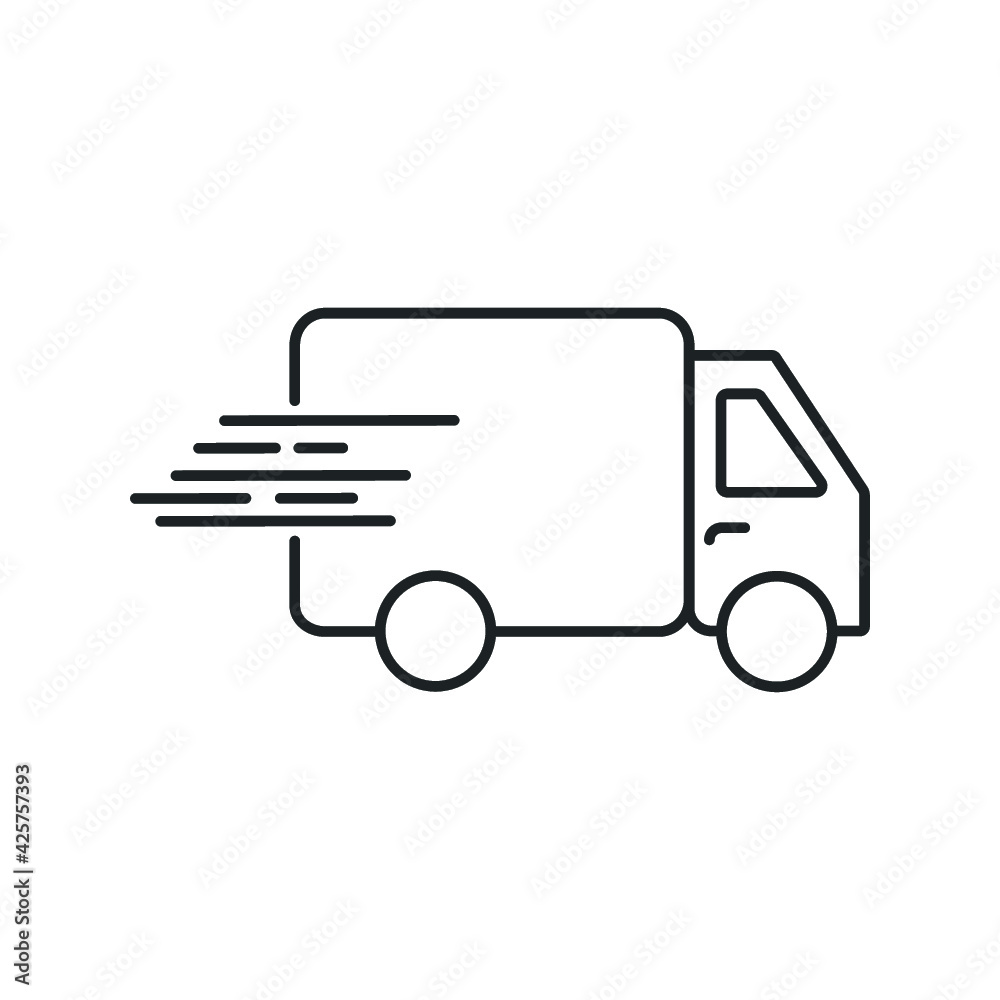 Delivery Truck Icon Design Logo Template