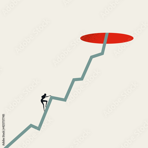 Business hope and future vector concept. Symbol of growth, success, ambition and motivation. Minimal illustration