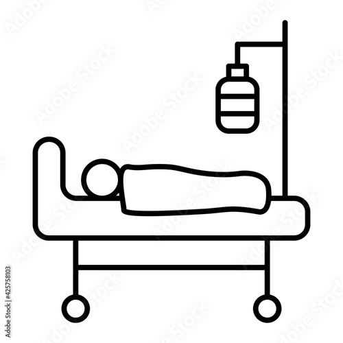 Vector Intensive Care Unit Outline Icon Design