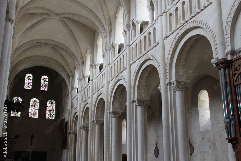 trinity church of the abbaye aux dames in caen (france)