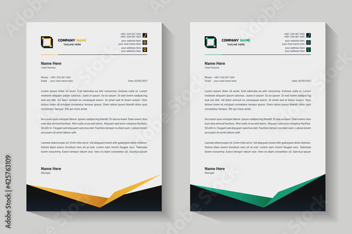 Letterhead design template. Creative, and clean modern business A4 letterhead template design for your project. Illustration vector