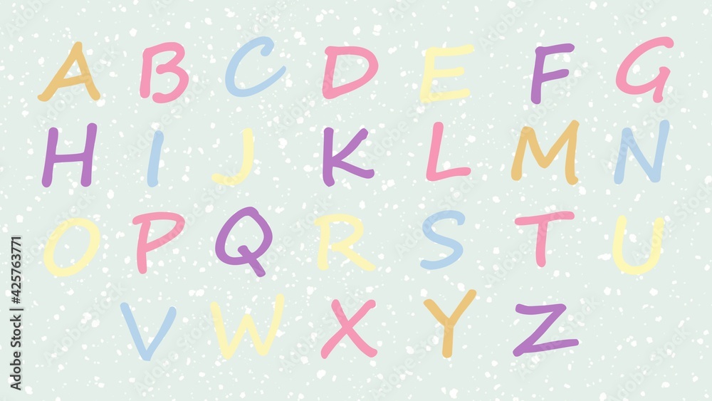 Animated alphabet. Learning letters. English alphabet.