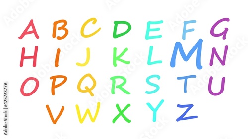 Animated alphabet. Learning letters. Motion design. Motion graphics. 4k video for your channel, website, video blog. Learning ABC cartoon. A bright stylish video with the English alphabet.