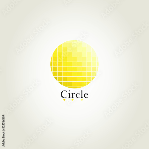 Yellow chromatic circle vector design and background