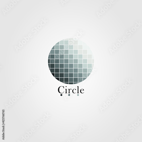 Black chromatic circle vector design and background