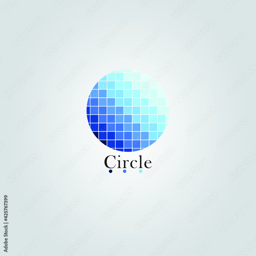 Blue chromatic circle vector design and background