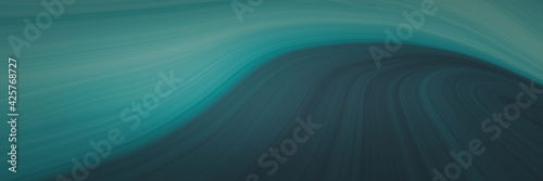 Turquoise green blue color abstract road curve background