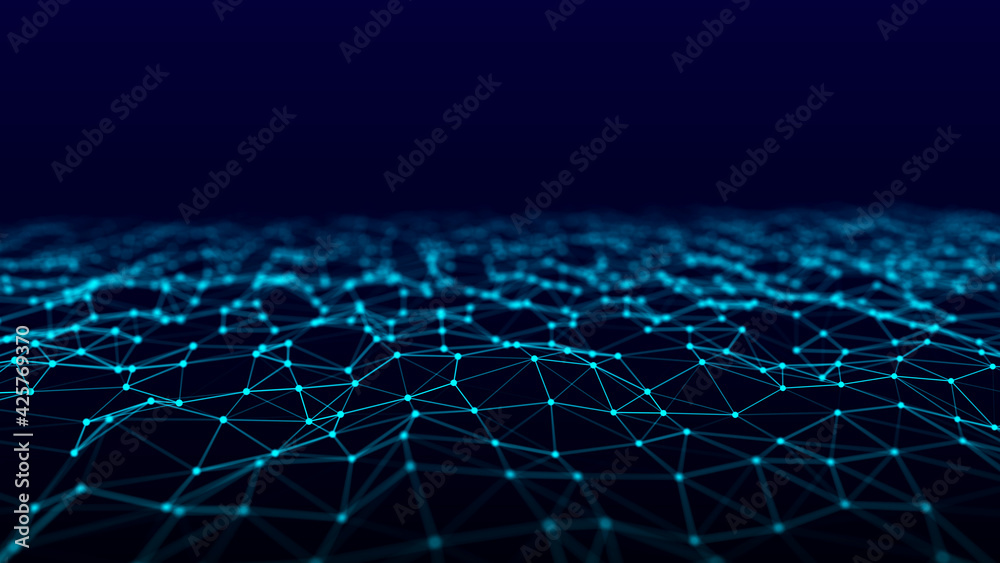Network connection data structure. Information technology. Big data visualization. 3D rendering. Network connection data structure. Information technology. Big data visualization. 3D rendering.
