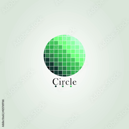Green chromatic circle vector design and background