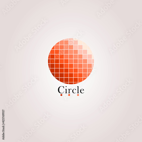 Orange chromatic circle vector design and background