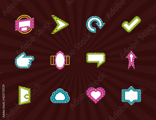 glowing lamps signs